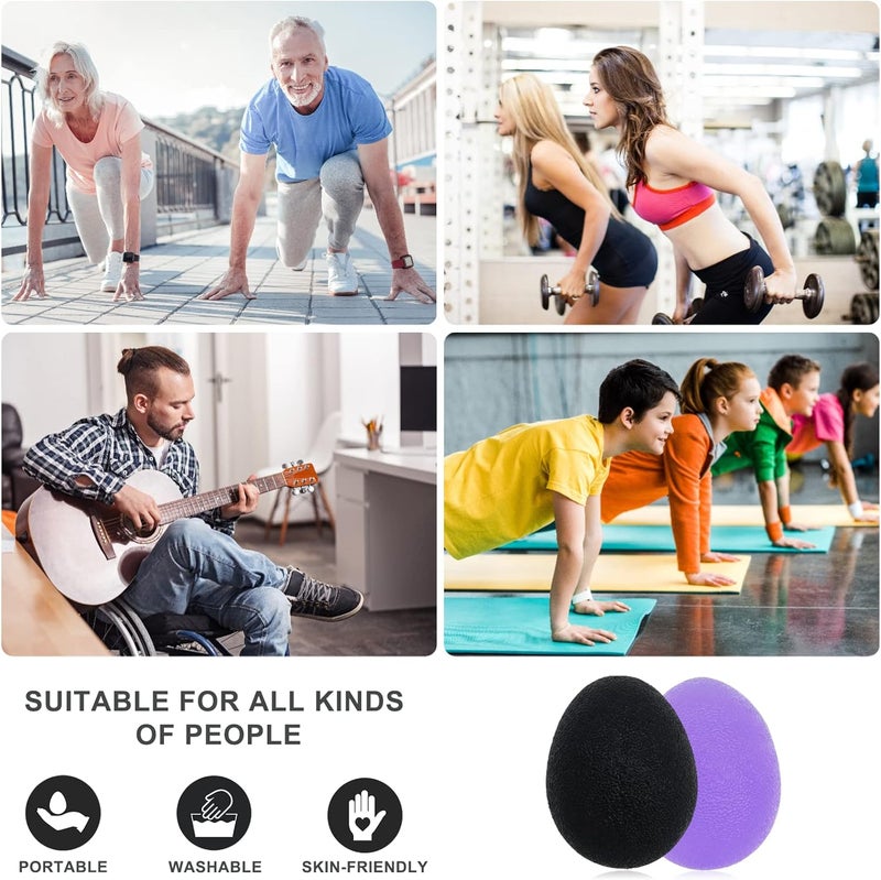 MOJOTORY Stress Balls for Adults, Hand Exersicers for Strength, Squeeze Balls for Hand Therapy, Hand Exersice Balls for Hand, Finger and Wrist Training with Carrying Bag - Image 3